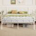 Estructura de Cama Acero HOMCOM, hogar - muebles de dormitorio Estructura de Cama Acero HOMCOM, hogar - muebles de dormitorio Blanco