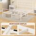 Estructura de Cama Acero HOMCOM, hogar - muebles de dormitorio Estructura de Cama Acero HOMCOM, hogar - muebles de dormitorio Blanco