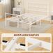 Estructura de Cama Acero HOMCOM, hogar - muebles de dormitorio Estructura de Cama Acero HOMCOM, hogar - muebles de dormitorio Blanco