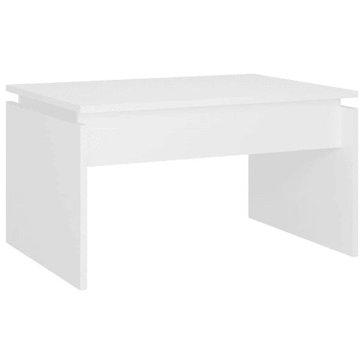 Mesa de Centro, Mesa baixa, 68x50x38 cm derivados de madeira branco