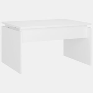 Mesa de Centro, Mesa baixa, 68x50x38 cm derivados de madeira branco
