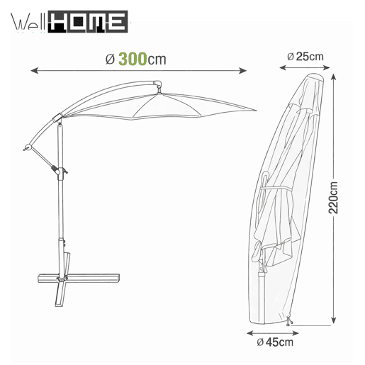 Capa para guarda-sol Well Home Capa para guarda-sol Well Home