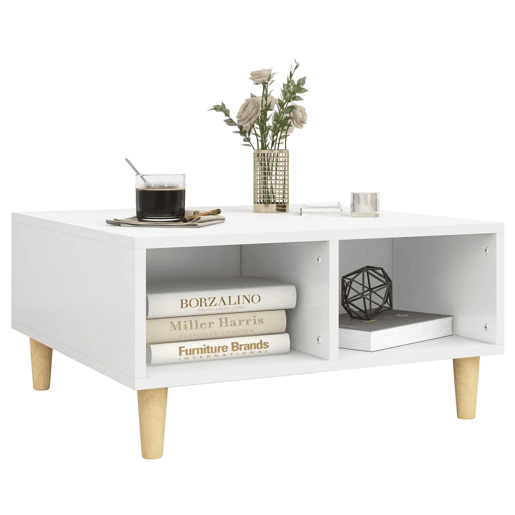Mesa de Centro, Mesa baixa, 60x60x30 cm contraplacado branco