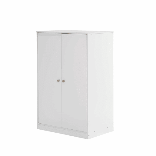 Roupeiro de criança com calha - em MD - Branco