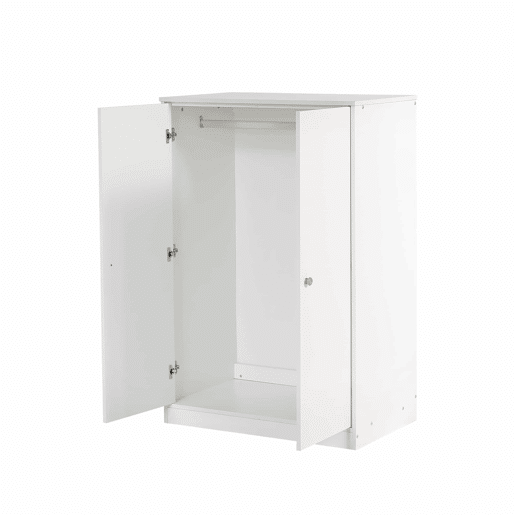 Roupeiro de criança com calha - em MD - Branco