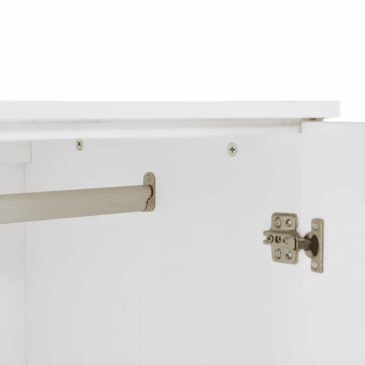 Roupeiro de criança com calha - em MD - Branco