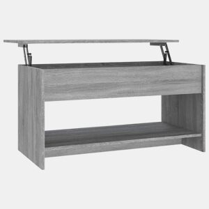 Mesa de Centro, Mesa baixa, 102x50x52,5 cm madeira processada sonoma cinza