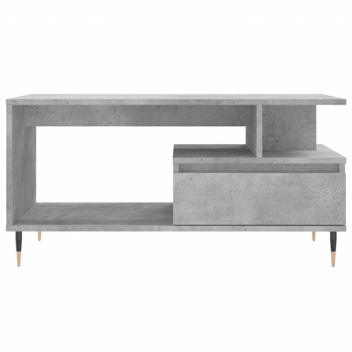 Mesa de Centro, Mesa baixa, 90x49x45 derivados de madeira cinzento cimento