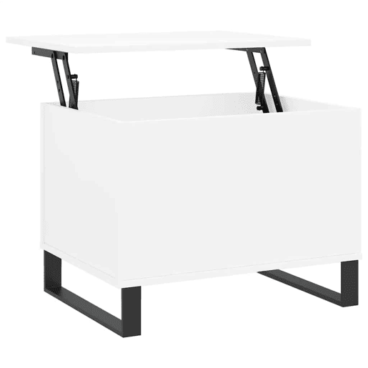 Mesa de Centro, Mesa baixa, 60x44,5x45 cm derivados de madeira branco