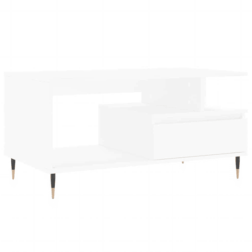 Mesa de Centro, Mesa baixa, 90x49x45 cm derivados de madeira branco