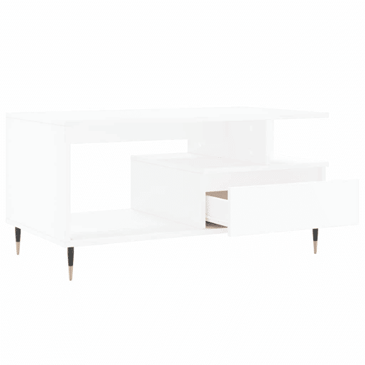 Mesa de Centro, Mesa baixa, 90x49x45 cm derivados de madeira branco