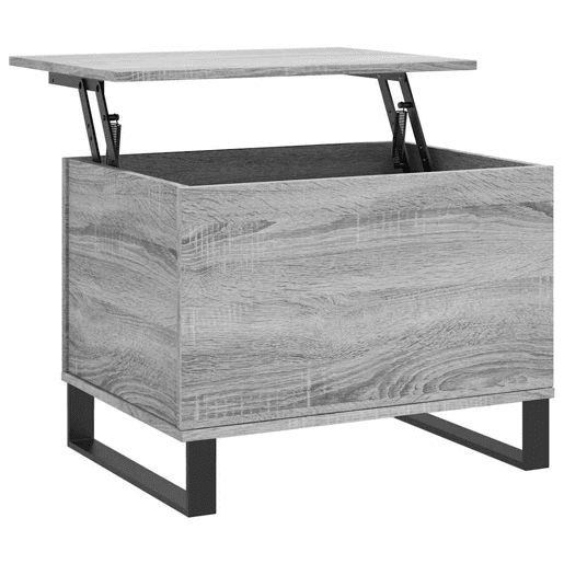 Mesa de Centro, Mesa baixa, 60x44,5x45 cm derivados de madeira cinza sonoma