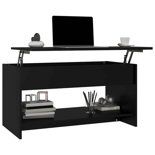 Mesa de Centro, Mesa baixa, 102x50x52,5 cm madeira processada preto