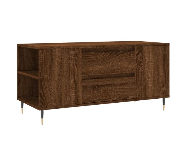 Mesa de café - mesa de centro madera de ingeniería marrón roble 102x44,5x50 cm