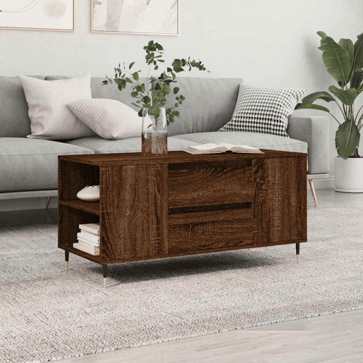Mesa de Centro, Mesa baixa, derivados de madeira carvalho castanho