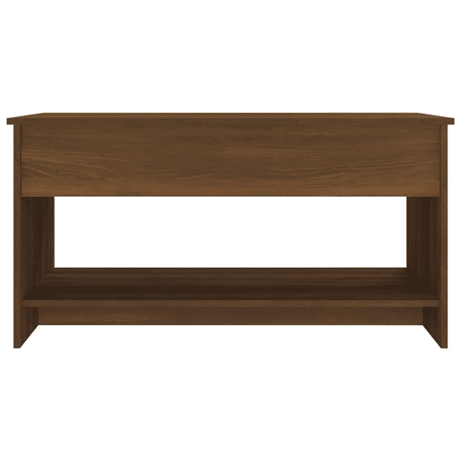 Mesa de Centro, Mesa baixa, 102x50x52,5 madeira processada carvalho castanho