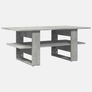 Mesa de Centro, Mesa baixa, 102x55x42 cm madeira processada cinza cimento