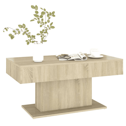 Mesa de Centro, Mesa baixa, 96x50x45 cm derivados de madeira carvalho sonoma
