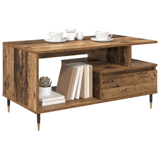 Mesa de Centro, Mesa baixa, com gaveta Madeira antiga 90 x 49 x 45 cm