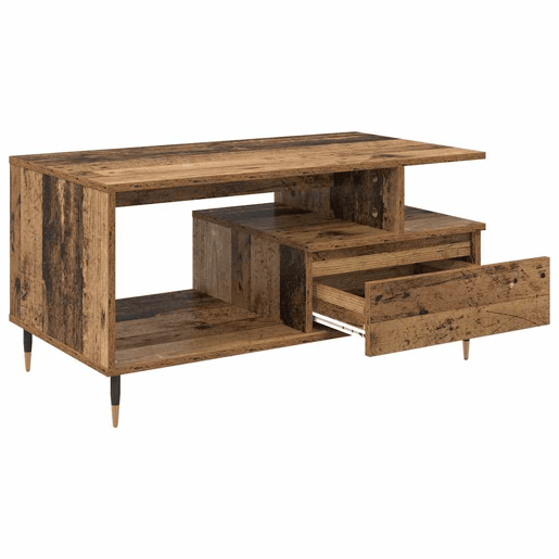 Mesa de Centro, Mesa baixa, com gaveta Madeira antiga 90 x 49 x 45 cm