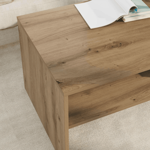 Mesa de Centro, Mesa baixa, Carvalho Artesanal 100 x 50 x 40 cm