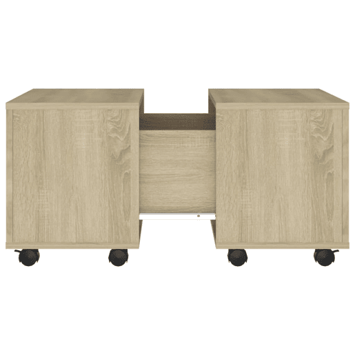 Mesa de Centro, Mesa baixa, 60x60x38 cm derivados de madeira carvalho sonoma