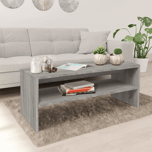 Mesa de Centro, Mesa baixa, 100x40x40 cm derivados madeira cinzento sonoma Mesa de Centro, Mesa baixa, 100x40x40 cm derivados madeira cinzento sonoma