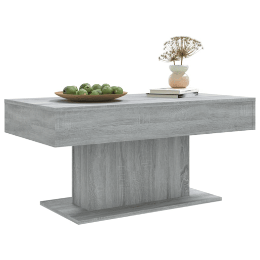 Mesa de Centro, Mesa baixa, 96x50x45 cm derivados de madeira cinzento sonoma