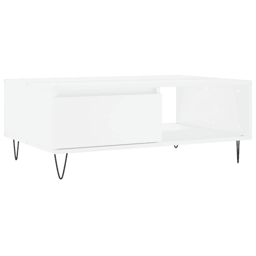 Mesa de Centro, Mesa baixa, 90x60x35 cm derivados de madeira branco