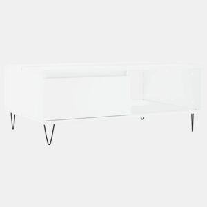 Mesa de Centro, Mesa baixa, 90x60x35 cm derivados de madeira branco