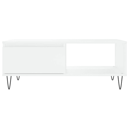 Mesa de Centro, Mesa baixa, 90x60x35 cm derivados de madeira branco