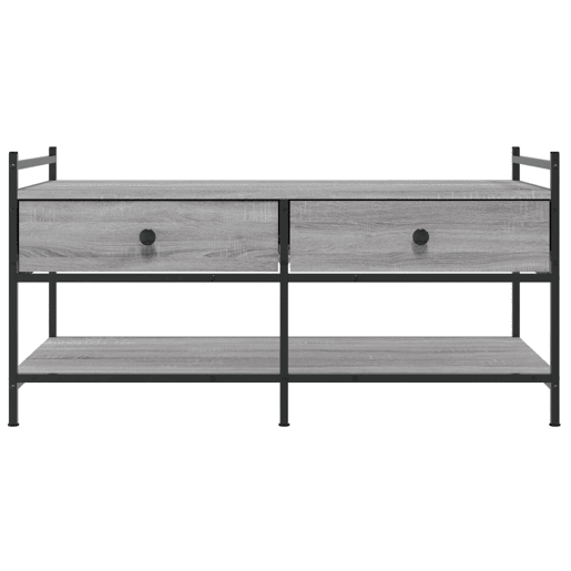 Mesa de Centro, Mesa baixa, 99x50x50 cm derivados de madeira cinzento sonoma