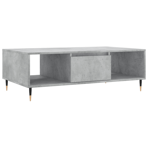 Mesa de Centro, Mesa baixa, 104x60x35 cm derivados madeira cinzento cimento