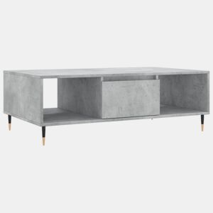 Mesa de Centro, Mesa baixa, 104x60x35 cm derivados madeira cinzento cimento