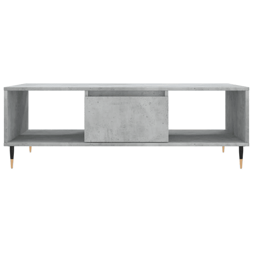 Mesa de Centro, Mesa baixa, 104x60x35 cm derivados madeira cinzento cimento