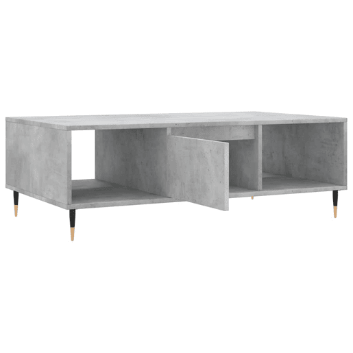 Mesa de Centro, Mesa baixa, 104x60x35 cm derivados madeira cinzento cimento