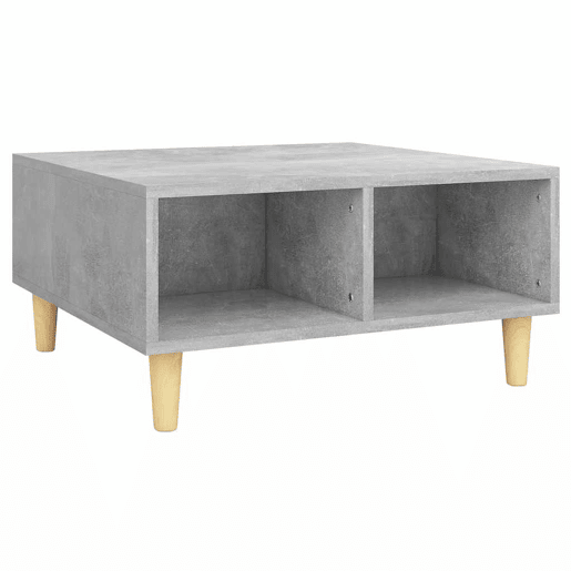 Mesa de Centro, Mesa baixa, 60x60x30 cm derivados de madeira cinza cimento