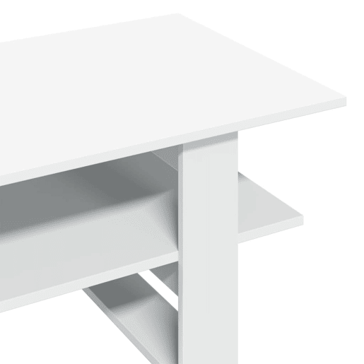 Mesa de Centro, Mesa baixa, 102x55x42 cm derivados de madeira branco