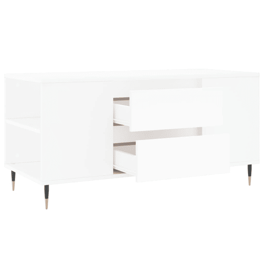 Mesa de Centro, Mesa baixa, 102x44,5x50 cm derivados de madeira branco