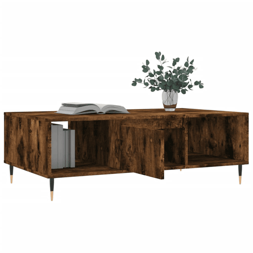Mesa de Centro, Mesa baixa, 104x60x35 cm derivados madeira carvalho fumado