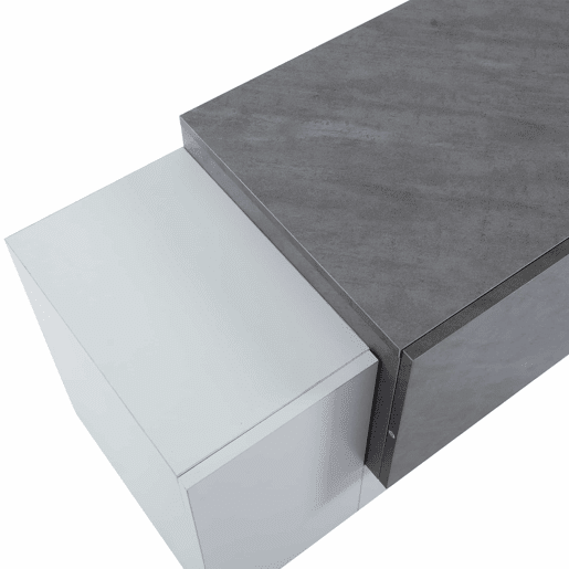 Móvel para TV 180x40x46,5 cm - TV Schrank com Bluetooth-LED, Lowboard para televisores de 606570 polegadas - Branco e cinzento Móvel para TV 180x40x46,5 cm - TV Schrank com Bluetooth-LED, Lowboard para televisores de 606570 polegadas - Branco e cinzento