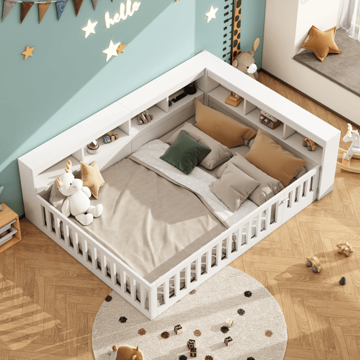 Cama Daybett 140x200cm - Sofá-cama, com arrumação, com estrado (sem colchão), com tomada e USB - Branco