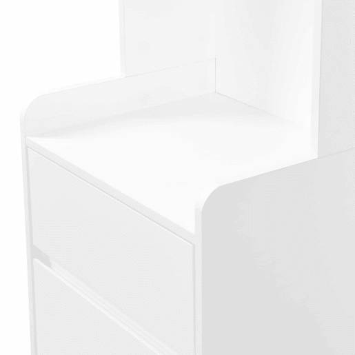 Conjunto de guarda-roupa 180x100x35 cm - com banco almofadado e 4 ganchos - Branco