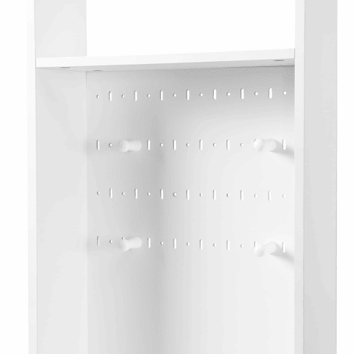 Conjunto de guarda-roupa 180x100x35 cm - com banco almofadado e 4 ganchos - Branco
