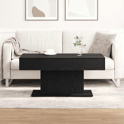 Mesa de Centro, Mesa baixa, Carvalho Preto 96 x 50 x 45 cm