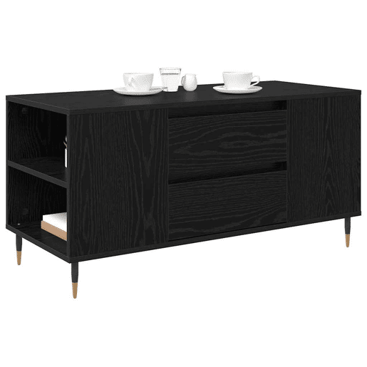 Mesa de Centro, Mesa baixa, com gaveta Carvalho Preto 102 x 44,5 x 50 cm
