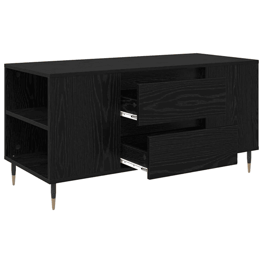 Mesa de Centro, Mesa baixa, com gaveta Carvalho Preto 102 x 44,5 x 50 cm