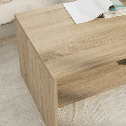 Mesa de Centro, Mesa baixa, Carvalho Sonoma 100 x 50 x 40 cm