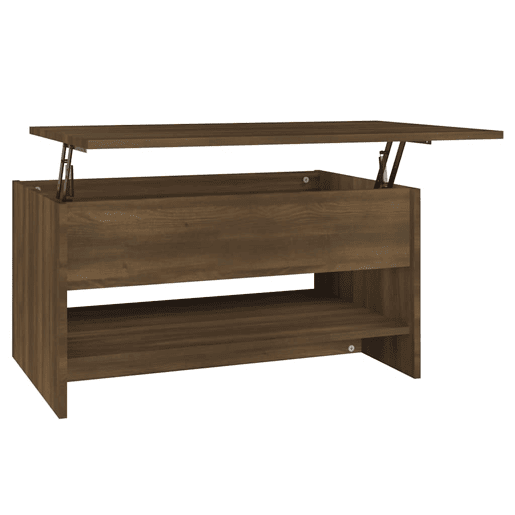 Mesa de Centro, Mesa baixa, 80x50x40 cm derivados madeira carvalho castanho