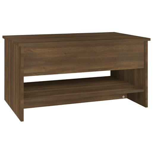 Mesa de Centro, Mesa baixa, 80x50x40 cm derivados madeira carvalho castanho